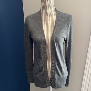 Gray Button-Up Women's Sweater